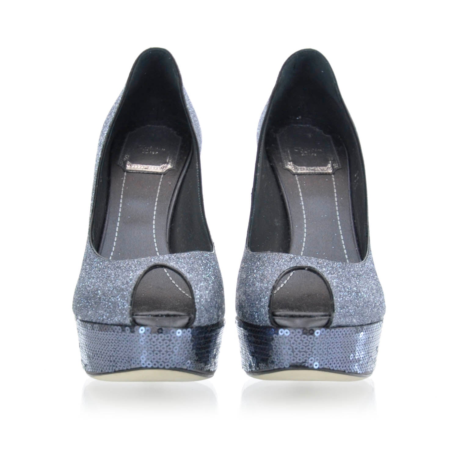 Christian Dior Glitter Sequin Miss Dior Peep Toe Pumps 37.5 4 of 7
