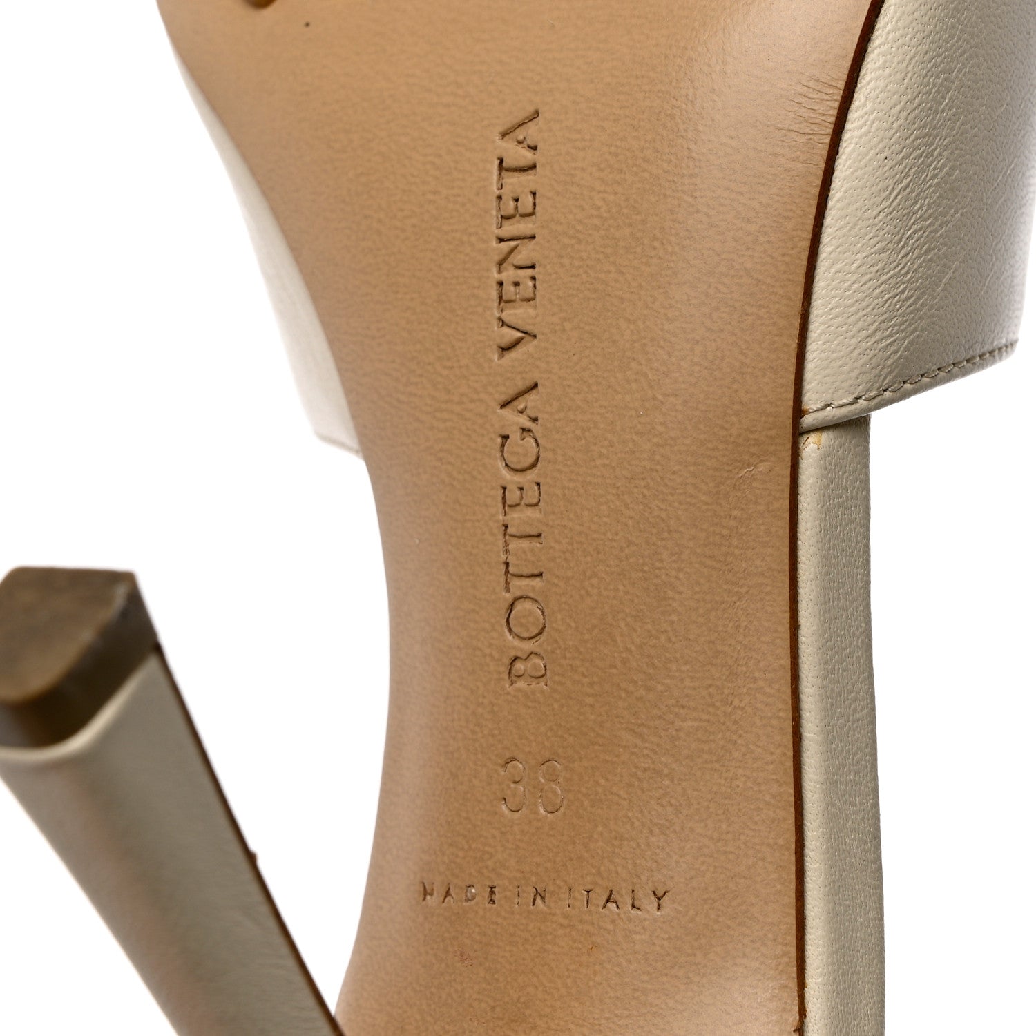 Bottega Veneta Lambskin Stretch Mule Sandals 38 Off White 7 of 8