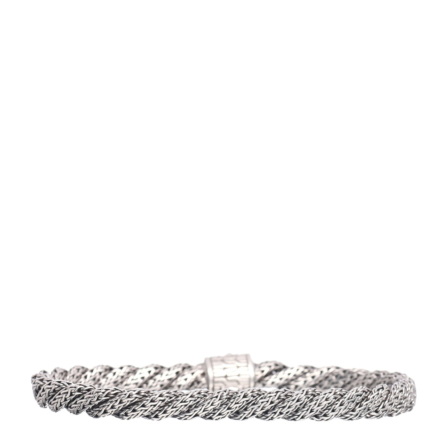 Sterling Silver Diamond 5.5mm Twisted Chain Bracelet