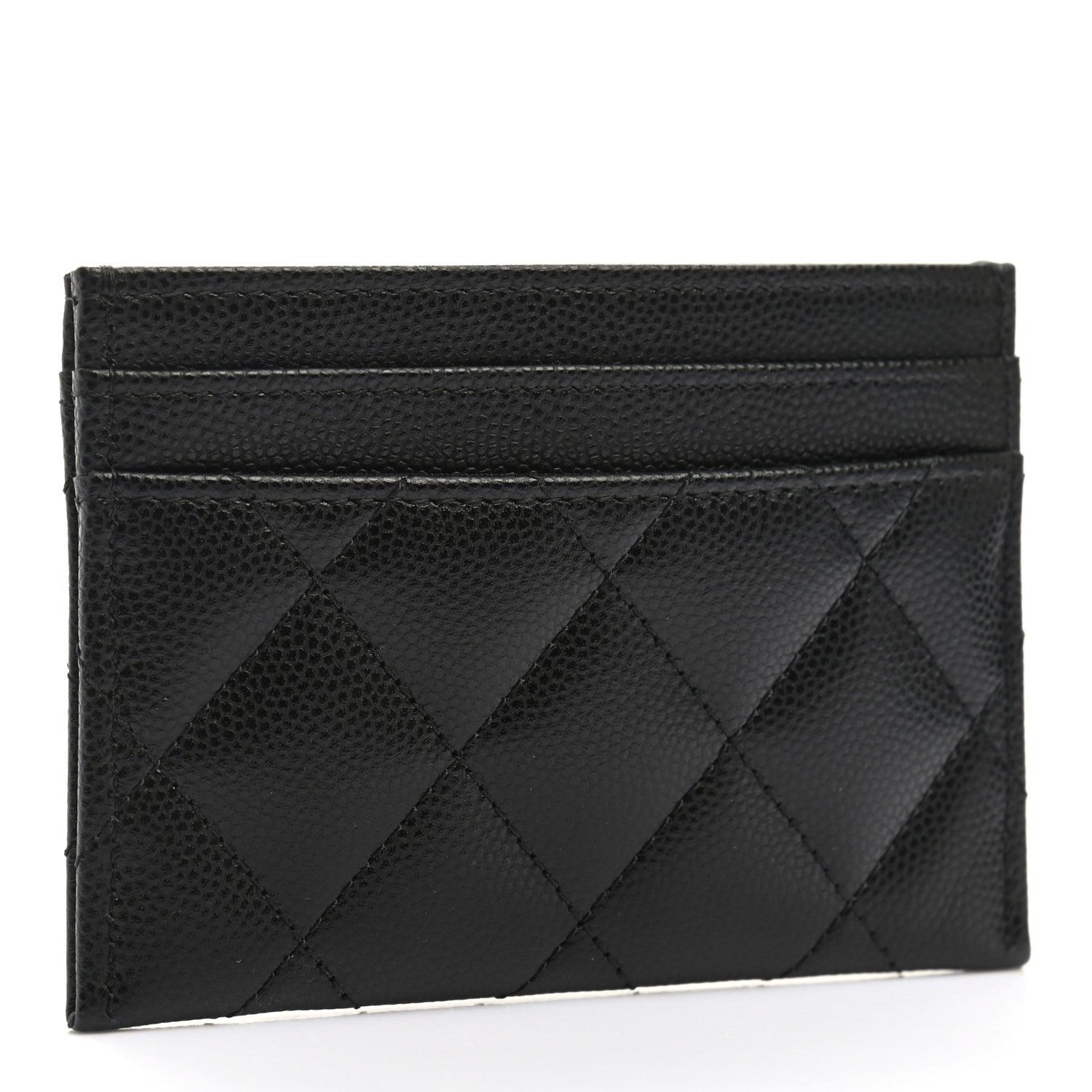 Chanel Caviar Quilted Crystal Card Holder Black 3 of 9