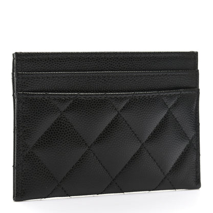 Chanel Caviar Quilted Crystal Card Holder Black 3 of 9