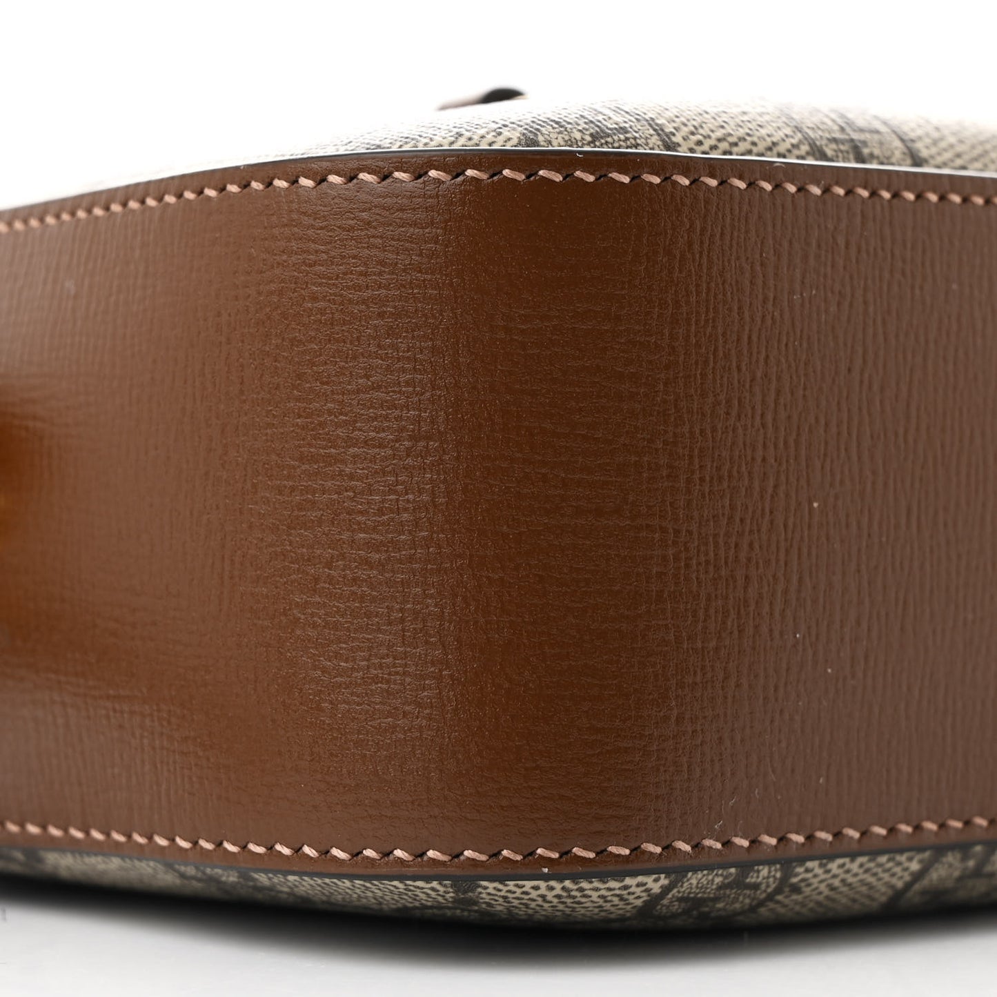 GG Supreme Monogram Mini Horsebit 1955 Camera Shoulder Bag Beige Brown Sugar