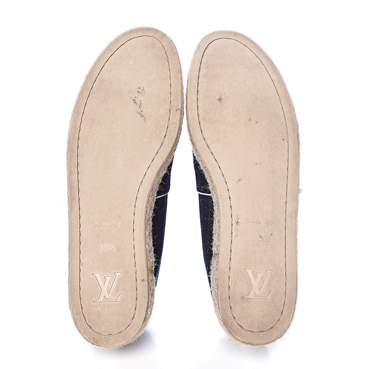 Louis Vuitton Canvas Postcard Espadrille Flats 36.5 5 of 15