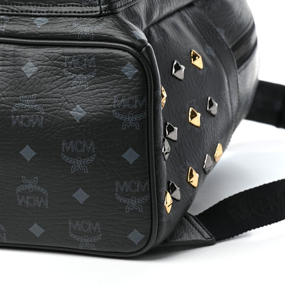 MCM Visetos Studded Stark Backpack Black 8 of 9