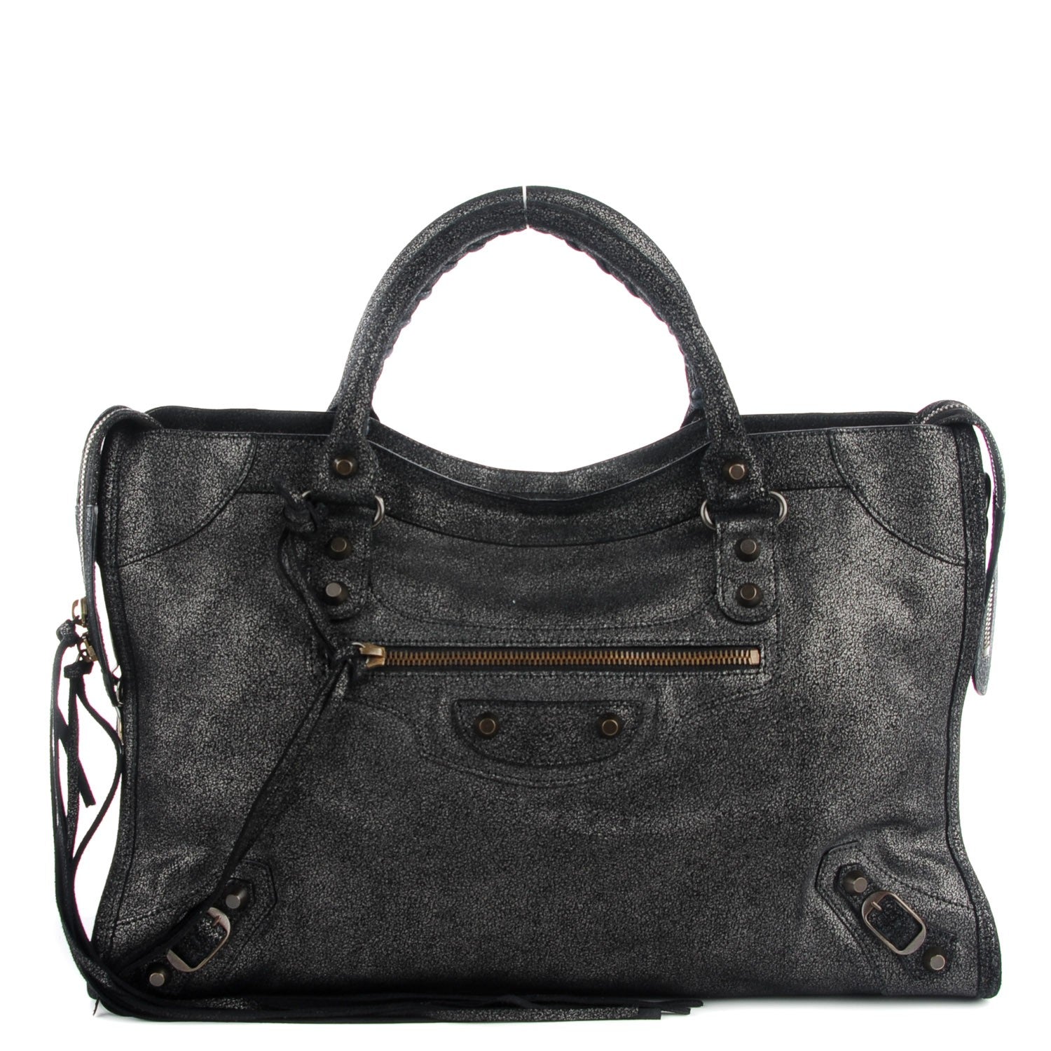 Balenciaga Craquele Calfskin City Black 1 of 15
