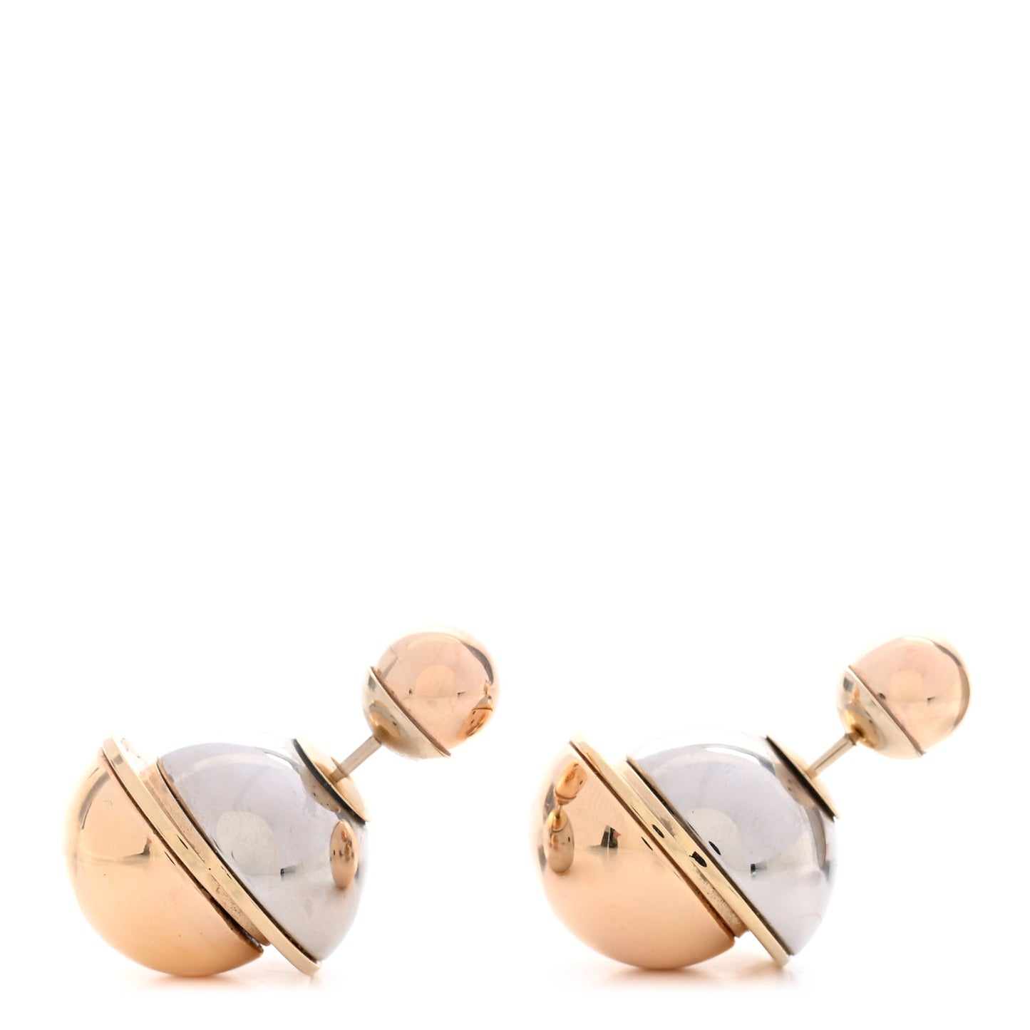 Mise En Dior Tribal Earrings Rose Gold Silver