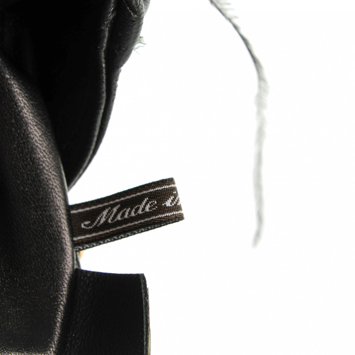 Ostrich Feather Beaded CC Evening Bag Black
