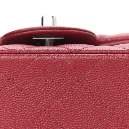 Chanel Caviar Quilted Mini Rectangular Flap Red 9 of 11