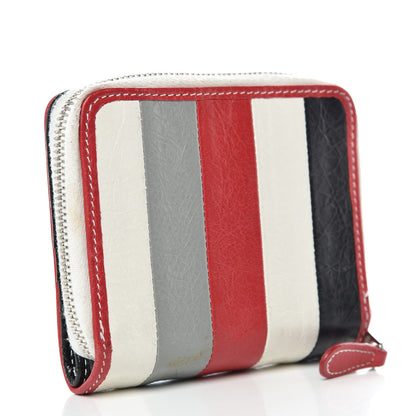 Balenciaga Agneau Arena Multicolore Bazar Billfold Zip Around Wallet Red Multicolor 3 of 10