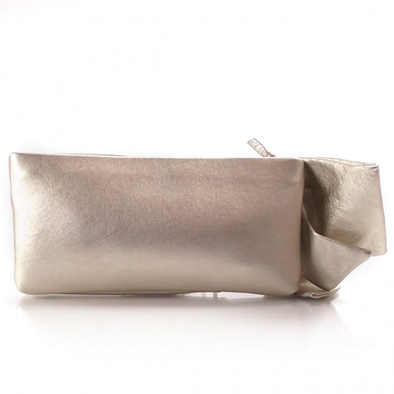 Valentino Garavani Metallic Nappa Bow Clutch Gold 2 of 7