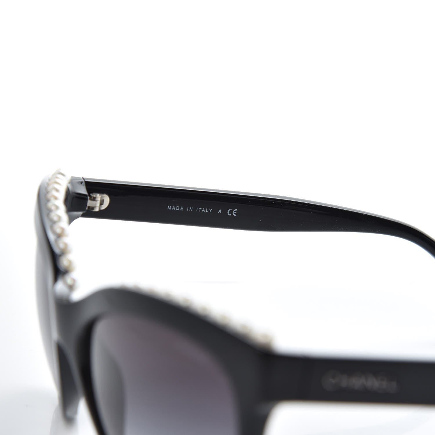 Chanel Freshwater Cultured Pearl Butterfly Sunglasses 6040-H Black 5 of 8