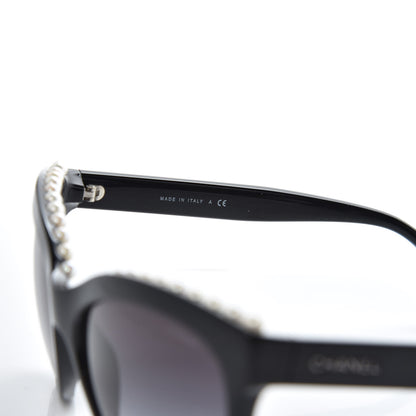Chanel Freshwater Cultured Pearl Butterfly Sunglasses 6040-H Black 5 of 8