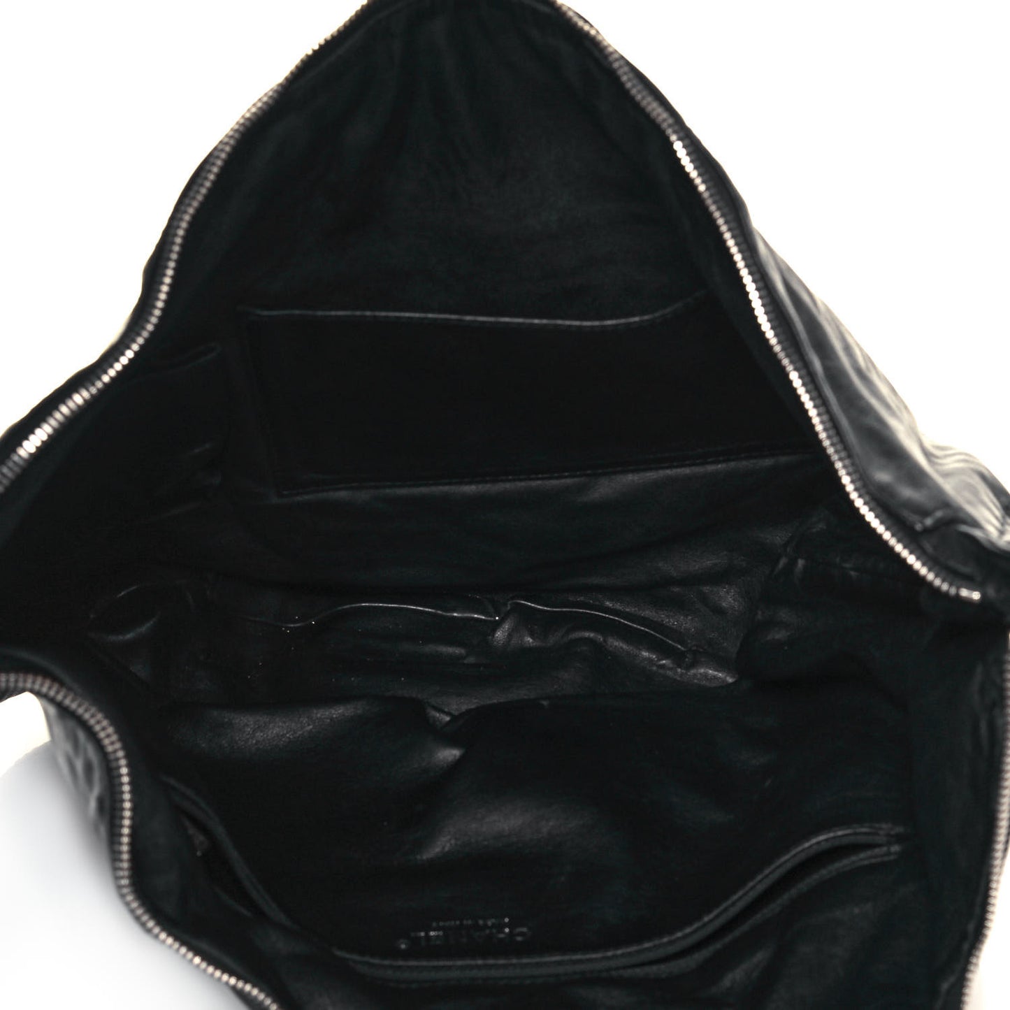Calfskin Modern Chain Hobo Black