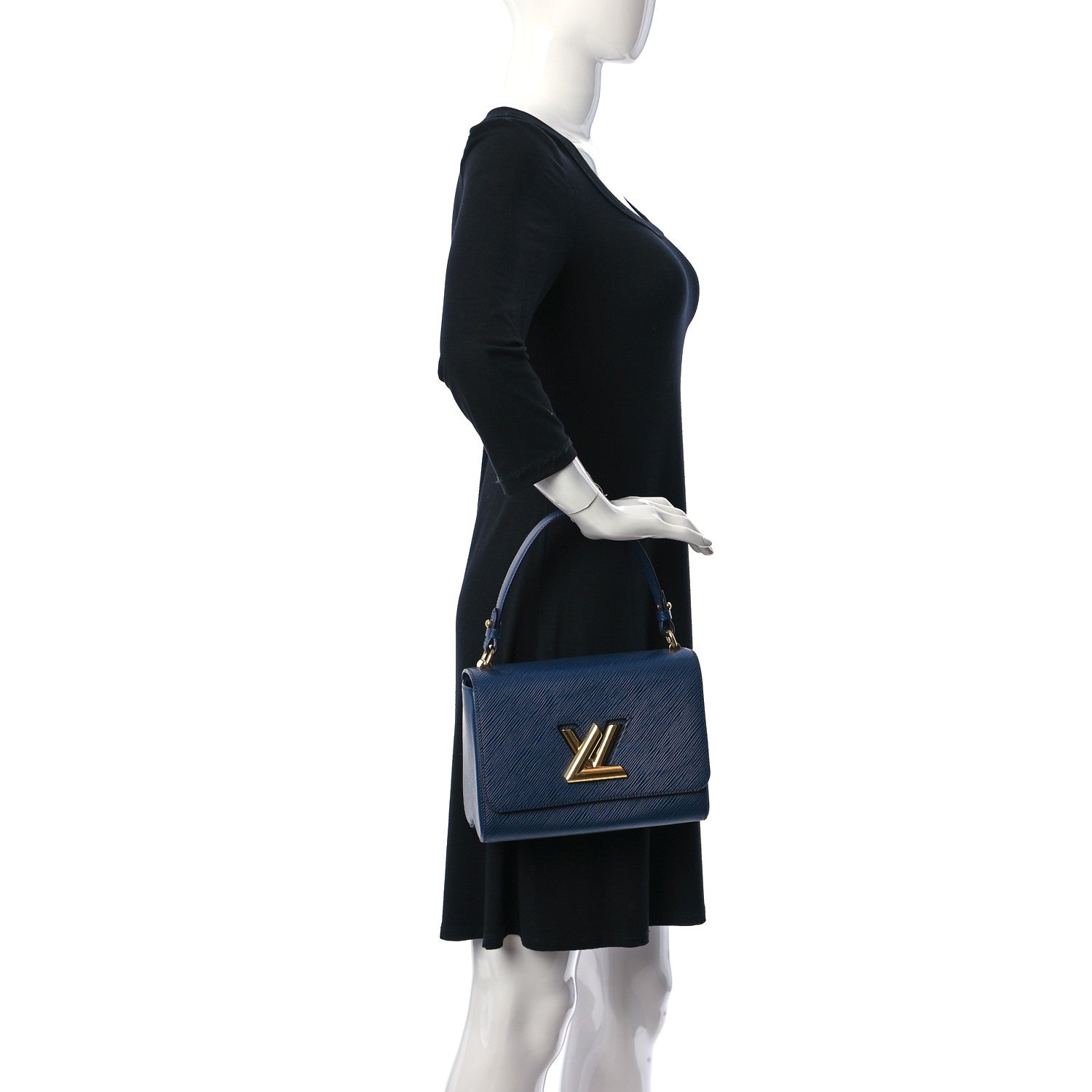 Louis Vuitton Epi Twist Shoulder Bag MM Indigo 2 of 10