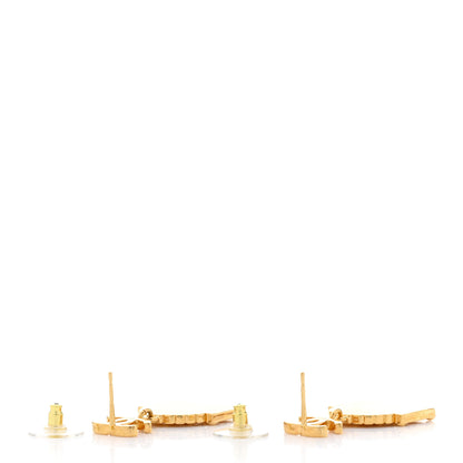 Chanel Metal CC Rue Cambon Drop Earrings Gold 4 of 4