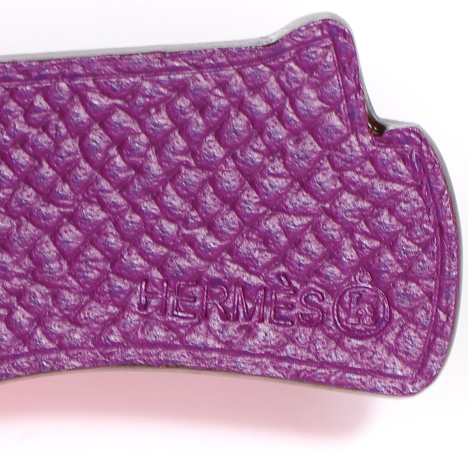 Hermes Epsom Togo Petit H Elephant Bag Charm Anemone Capucine 4 of 5