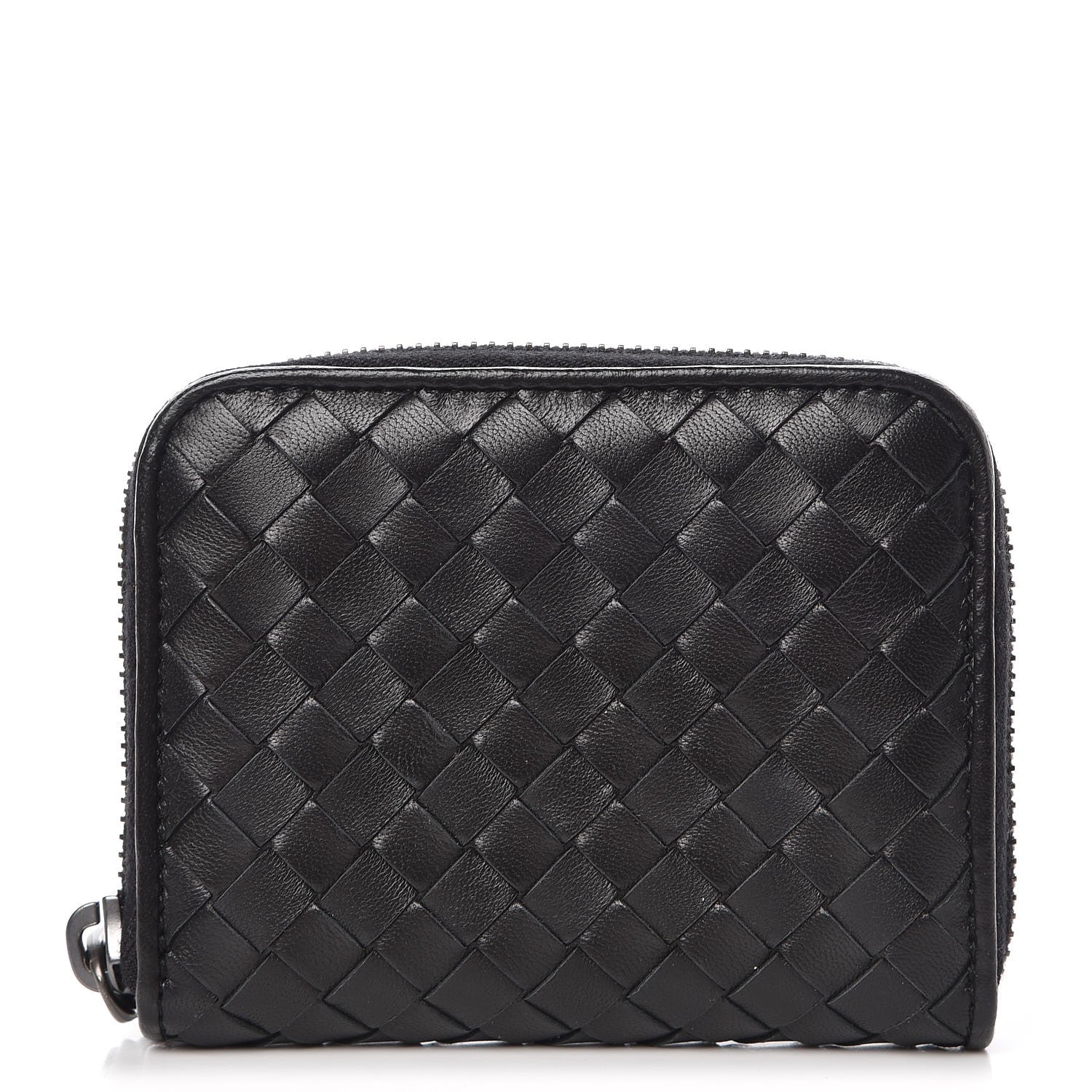 Bottega Veneta Nappa Intrecciato Zip Around Coin Purse Black 1 of 7