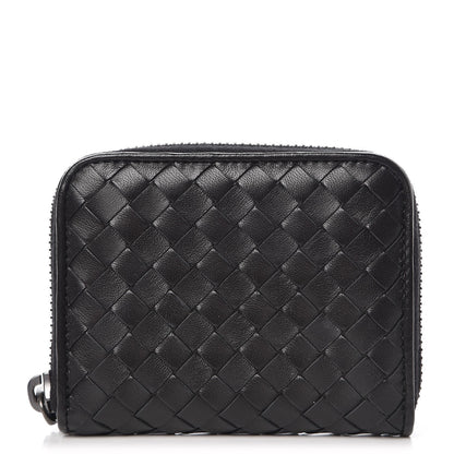Bottega Veneta Nappa Intrecciato Zip Around Coin Purse Black 1 of 7