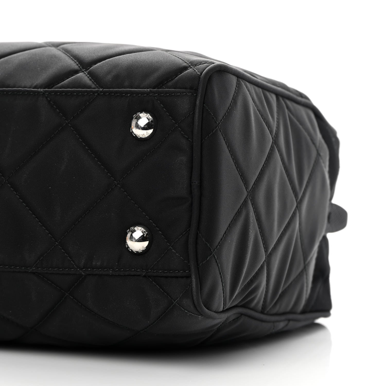 Prada Nylon Tessuto Impuntu Quilted Shoulder Bag Black 11 of 11