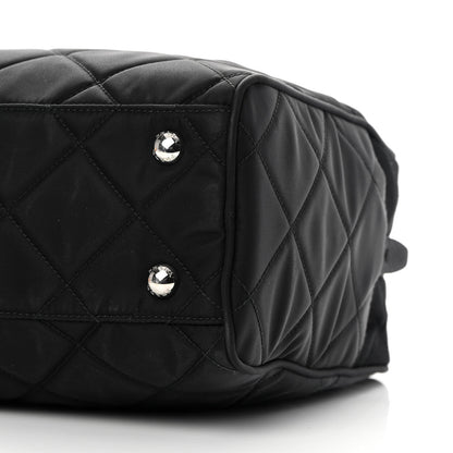 Prada Nylon Tessuto Impuntu Quilted Shoulder Bag Black 11 of 11
