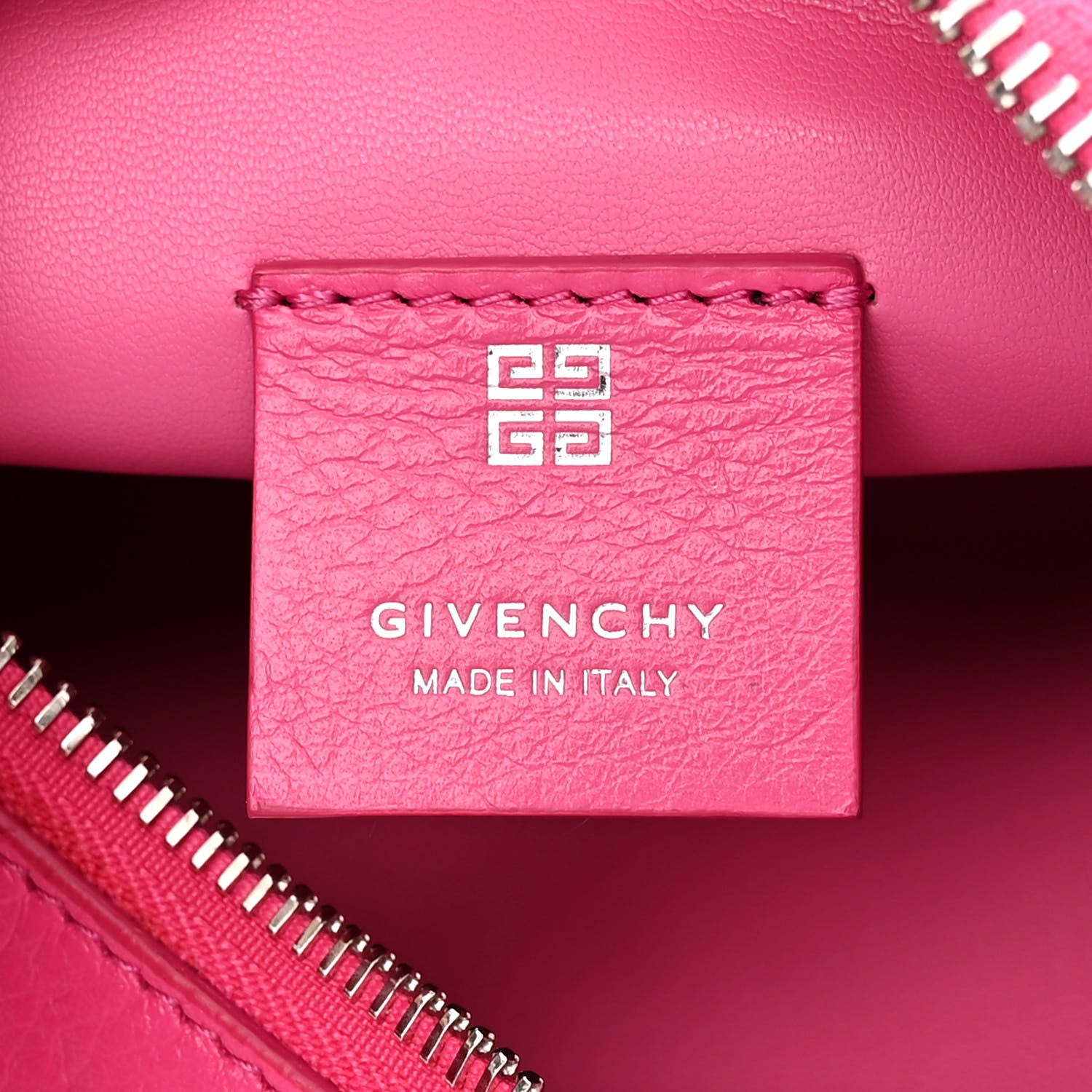 Givenchy Tumbled Calfskin Small Moon Cut Out Shoulder Bag Neon Pink 6 of 10