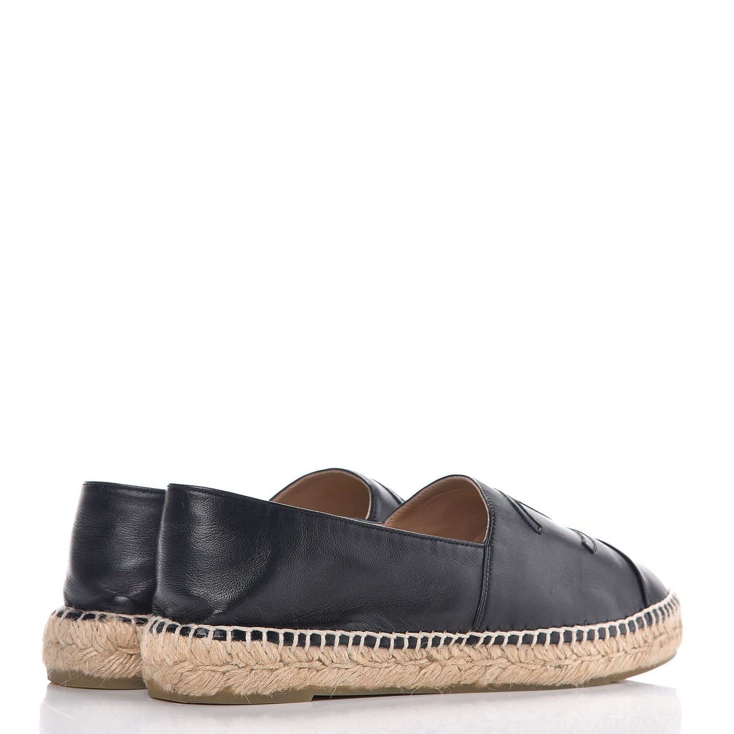 Lambskin CC Espadrilles 38 Black