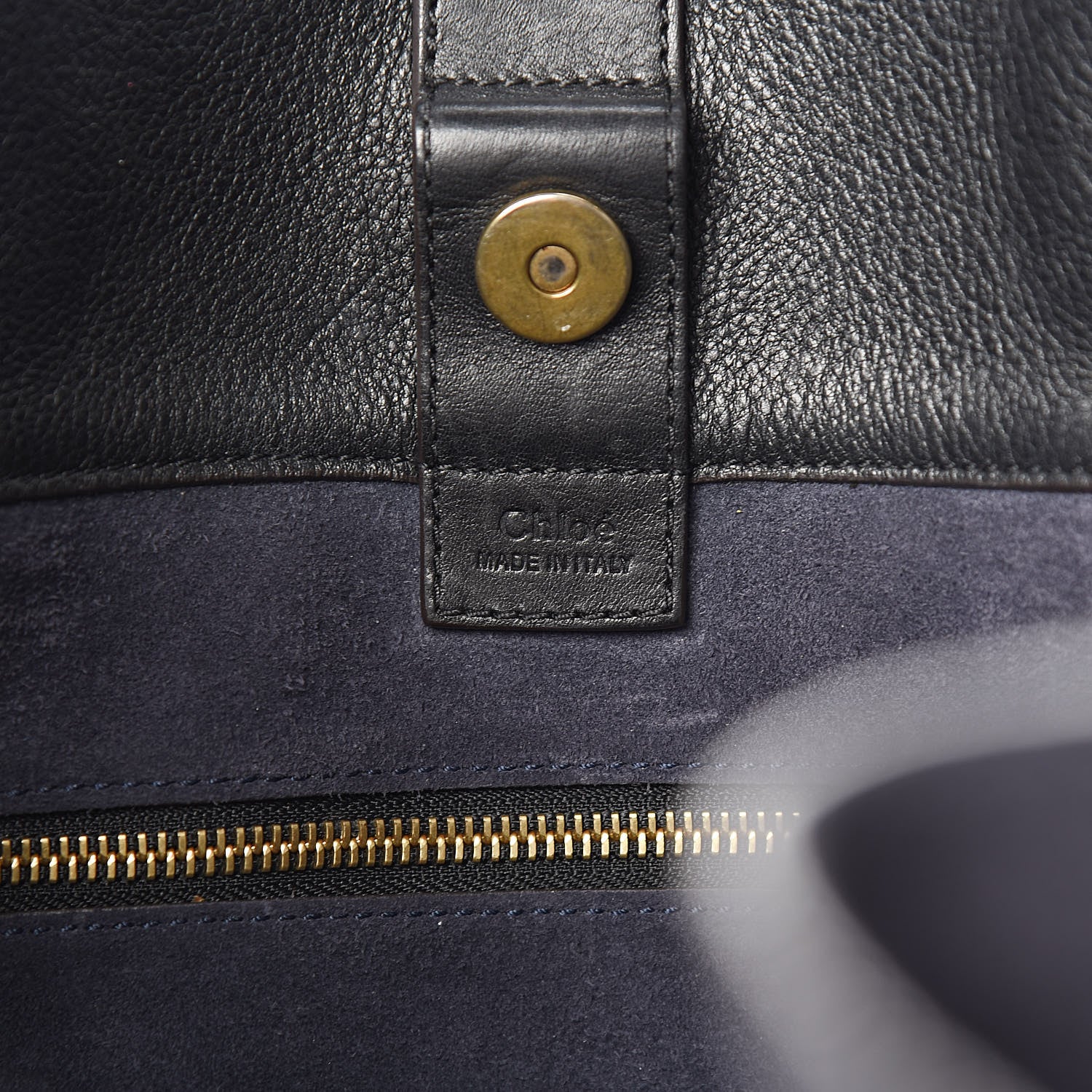 Chloe Smooth Calfskin Medium Milo Shopping Tote Black 5 of 12