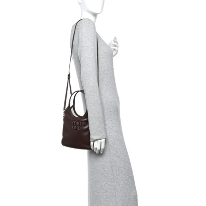 Miu Miu Soft Calf Softy Mini Ivy Tote Briarwood Briarwood 2 of 9