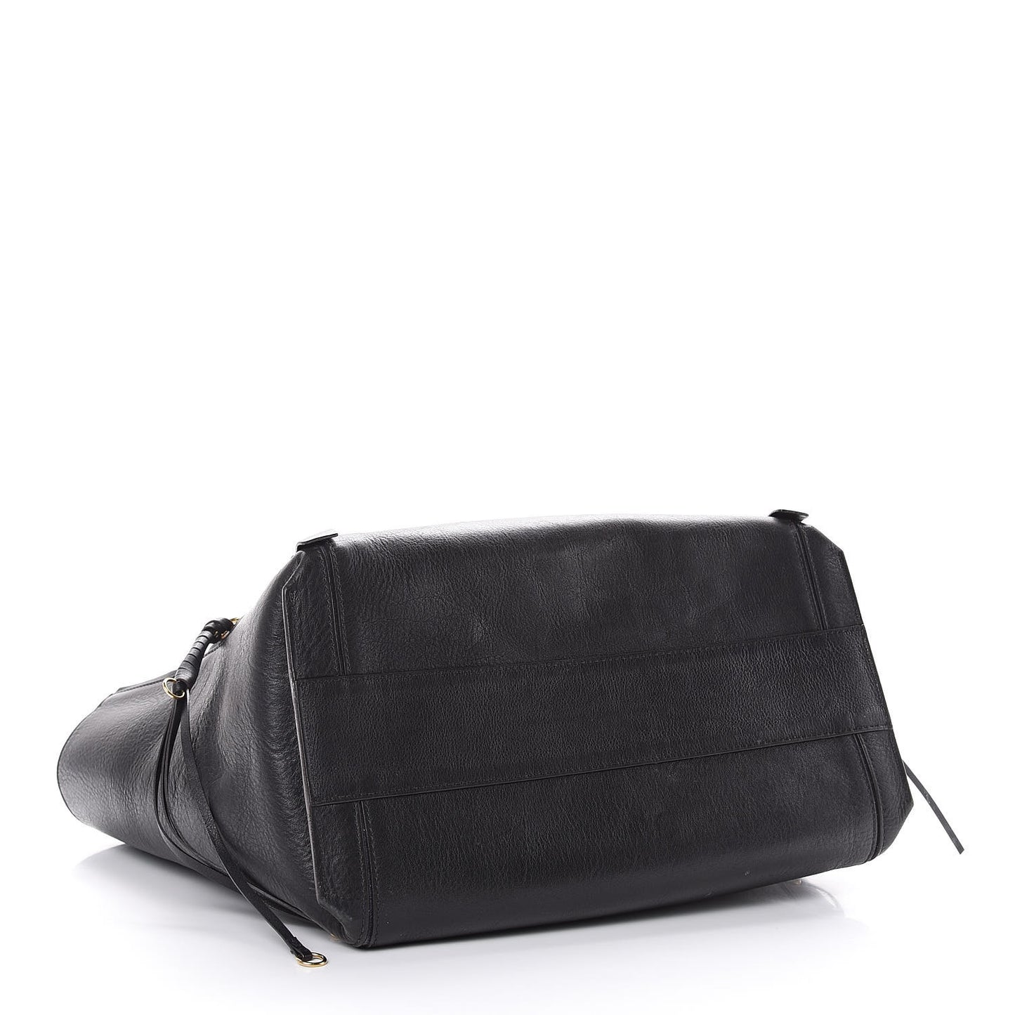 Smooth Calfskin Medium Milo Shopping Tote Black