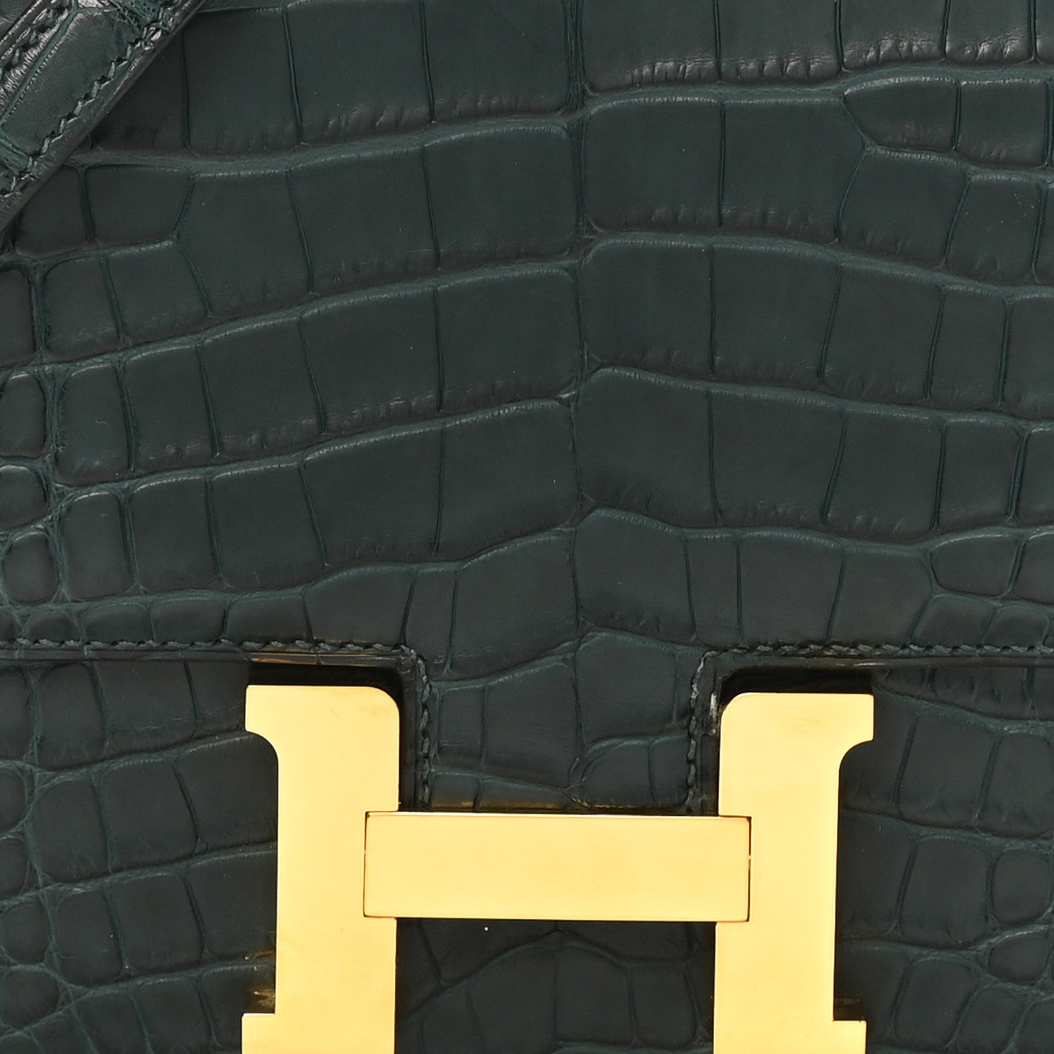 Hermes Matte Alligator Constance 18 Vert Cypress 8 of 11