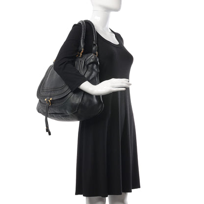 Chloe Calfskin Large Marcie Satchel Black 2 of 7