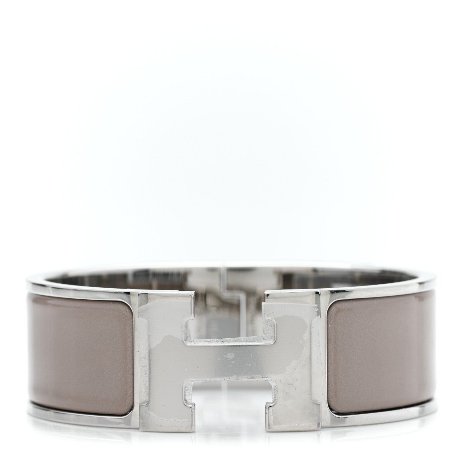 Hermes Enamel Wide Clic Clac H Bracelet PM Marron Glace 1 of 4