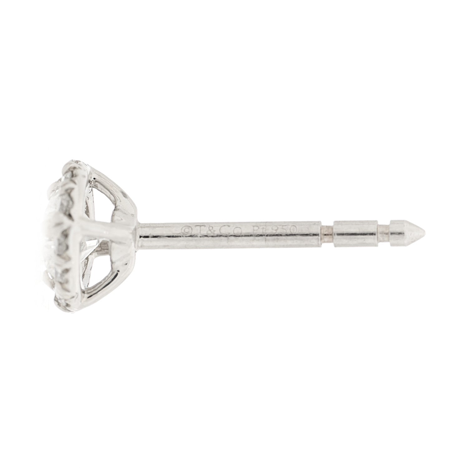Tiffany Platinum Diamond .47ctw Soleste Earrings 4 of 5