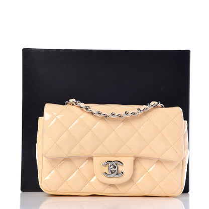 Chanel Patent Calfskin Quilted Mini Rectangular Flap Rose Clair 9 of 9