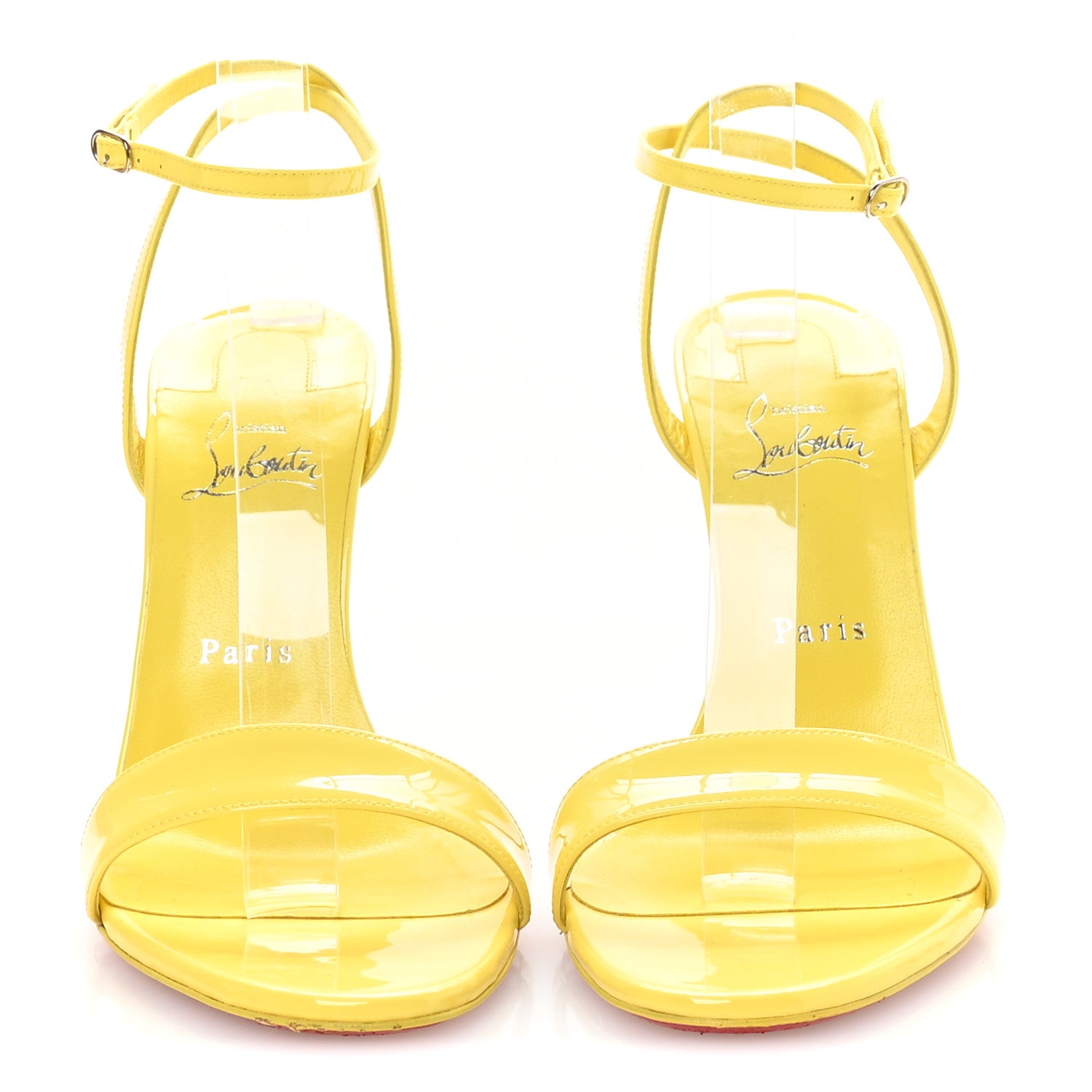 Christian Louboutin Patent Loubigirl 100 Sandals 40 Piou Piou 3 of 8