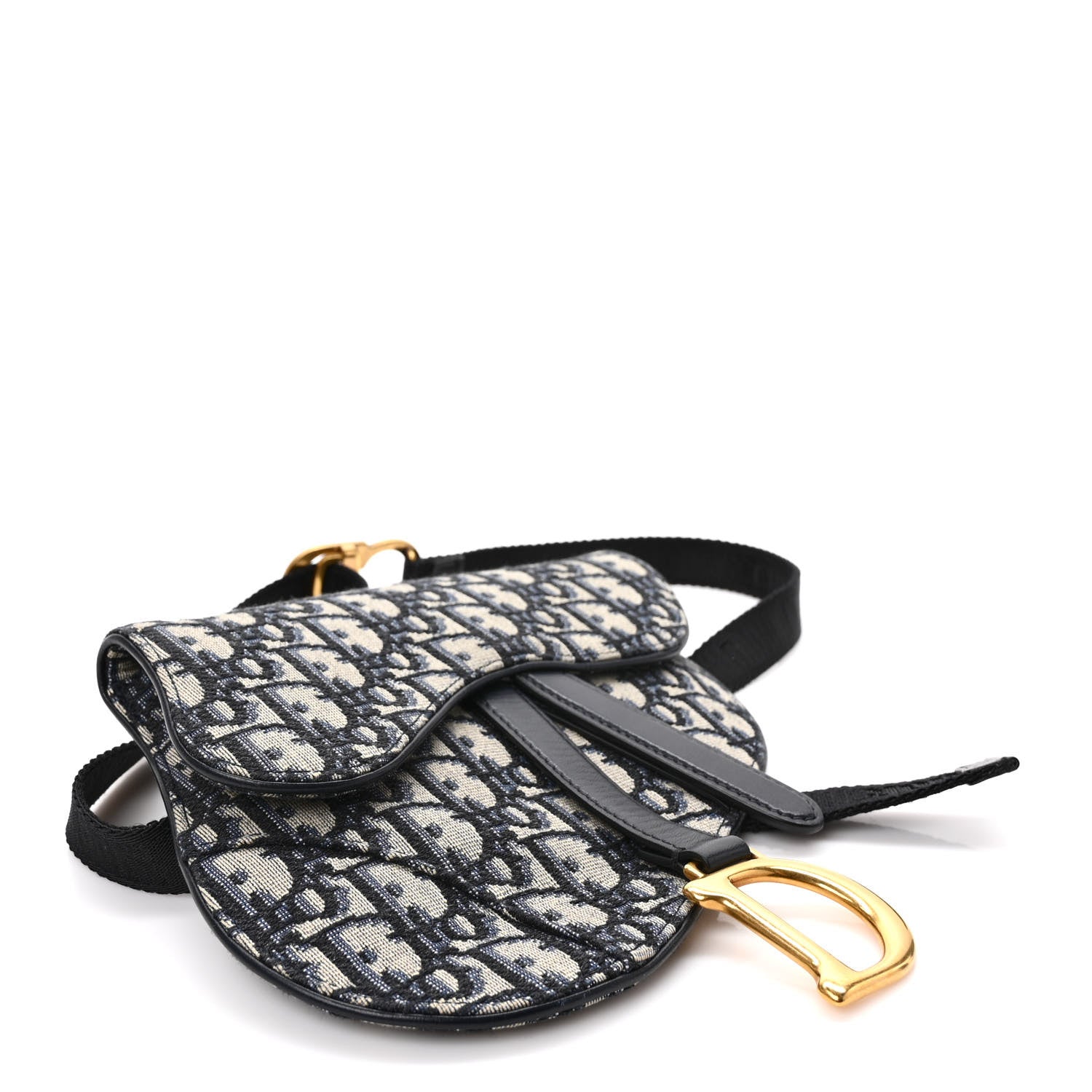 Christian Dior Oblique Saddle Belt Pouch Blue 4 of 8