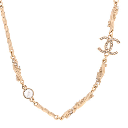 Chanel Crystal CC Twist Short Necklace Gold 4 of 6