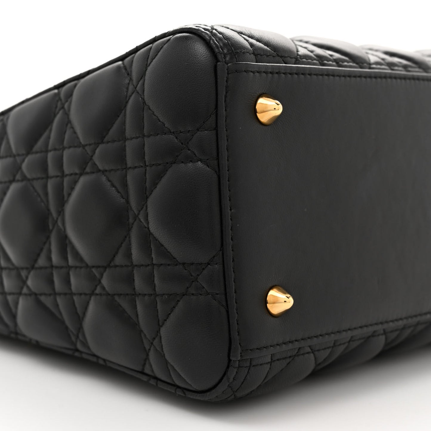 Lambskin Cannage Medium Lady Dior Black