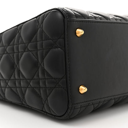 Christian Dior Lambskin Cannage Medium Lady Dior Black 9 of 10