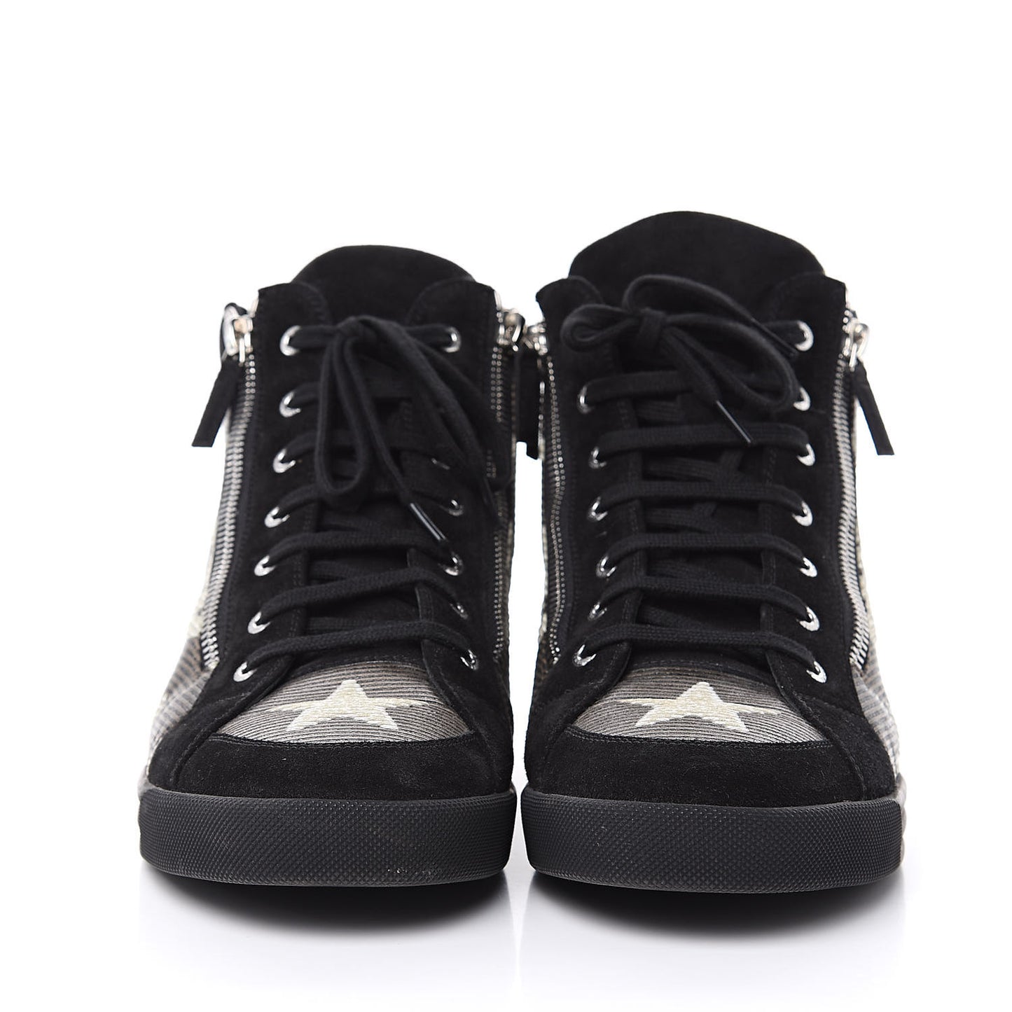 Suede Mens High Top Sneakers 43 Black Gold