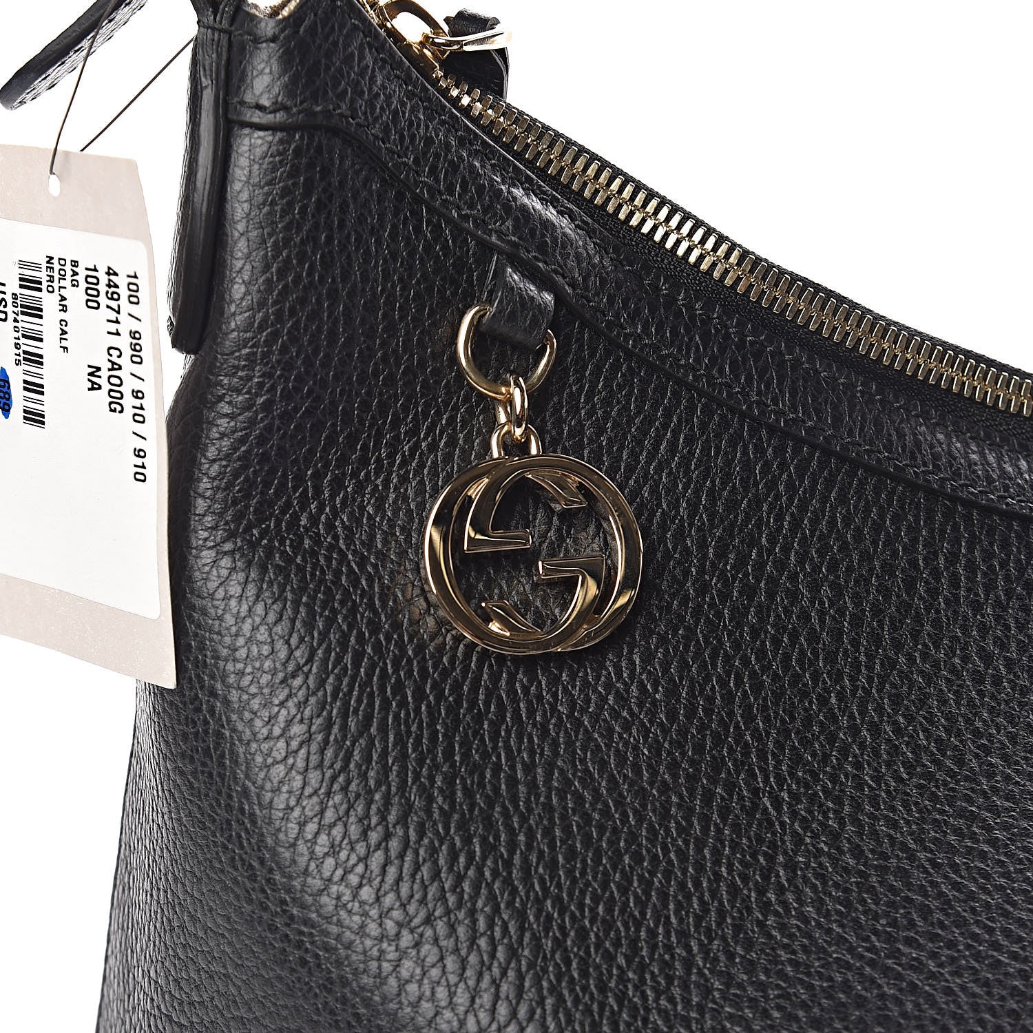 Gucci Dollar Calfskin GG Hobo Black 11 of 11