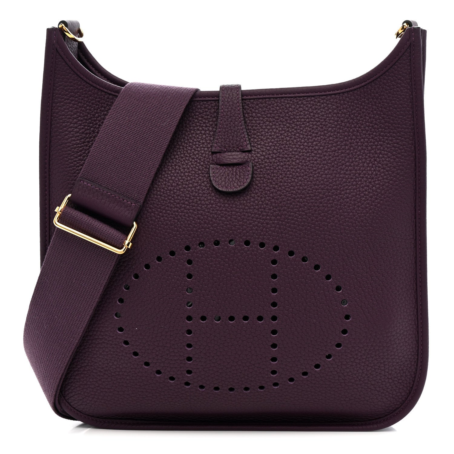 Hermes Taurillon Clemence EVELYNE III PM Cassis 1 of 13