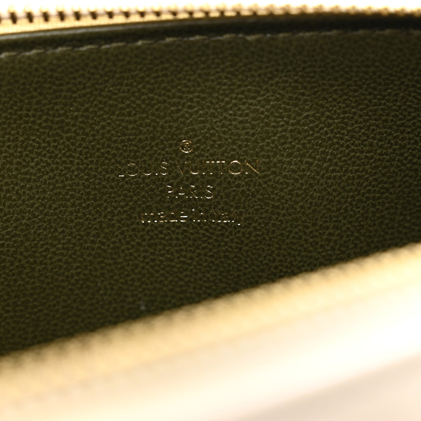 Lambskin Embossed Monogram Coussin PM Beige Cream