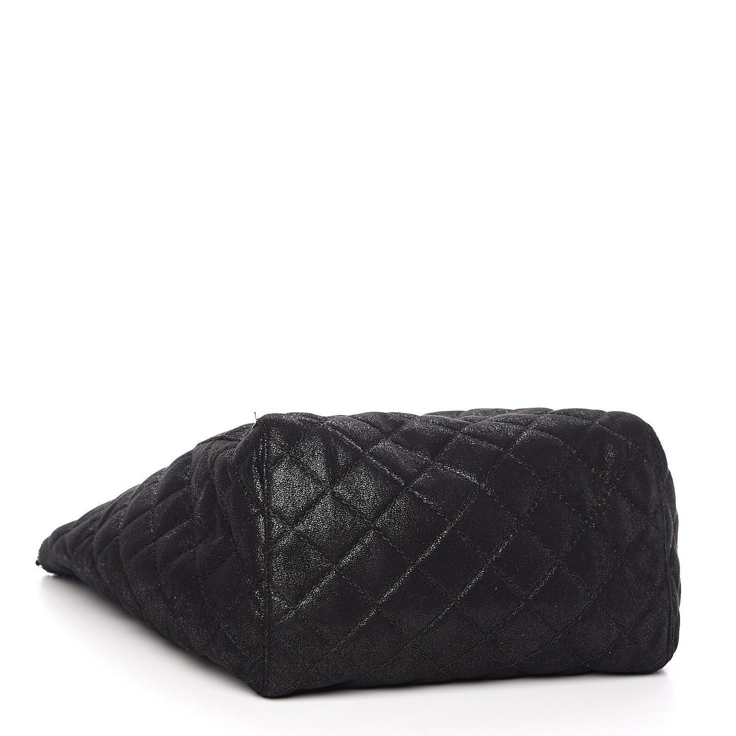 Shaggy Deer Quilted Falabella Shopper Tote Black