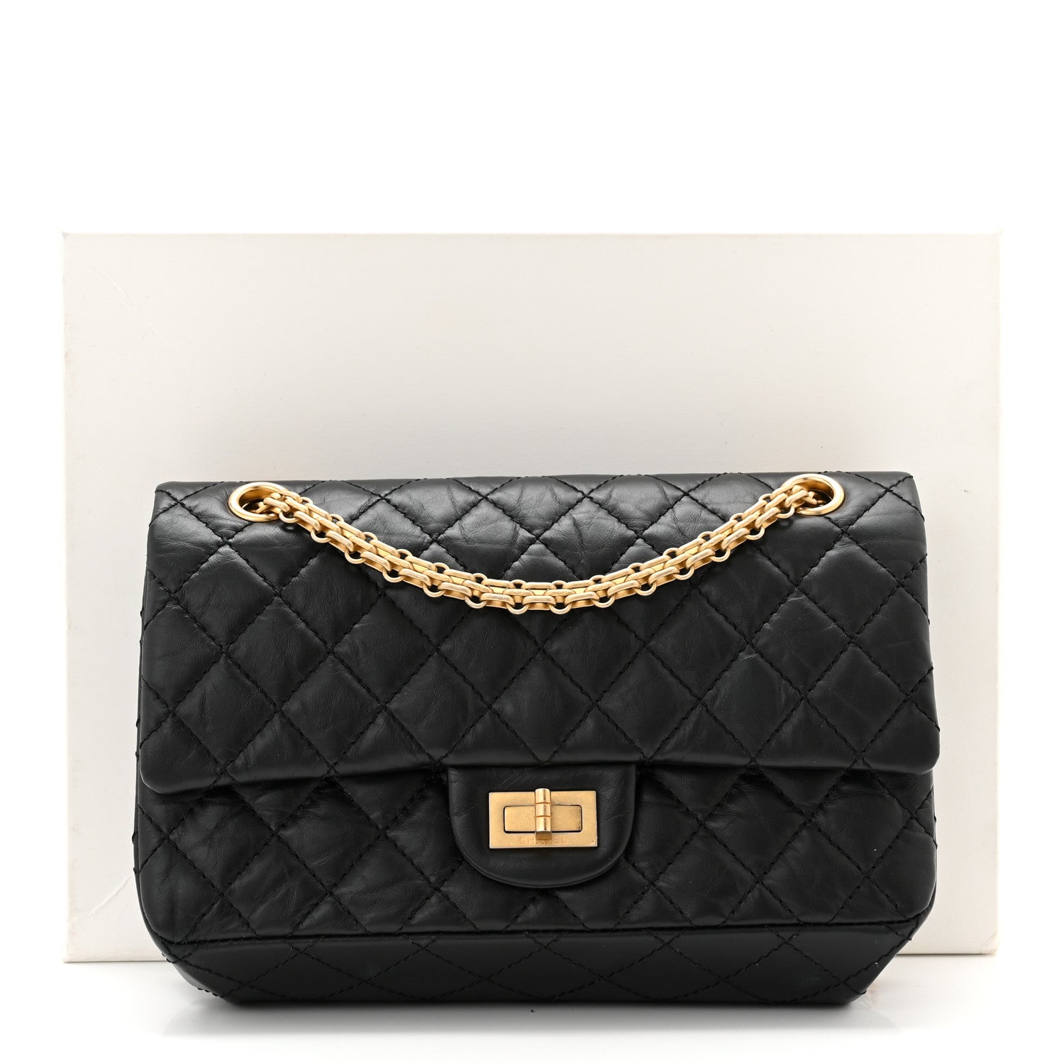 Chanel Aged Calfskin Quilted 2.55 Reissue 225 Flap Black 10 of 10