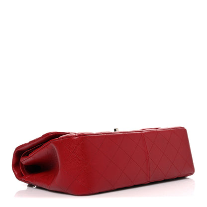 Chanel Caviar Quilted Jumbo Double Flap Dark Red 4 of 12