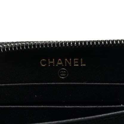 Chanel Caviar Quilted Small Boy Zip Around Wallet Black 6 of 6