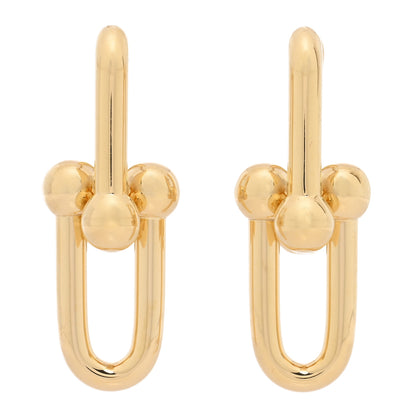 Tiffany 18K Yellow Gold Large HardWear Link Earrings 1 of 5