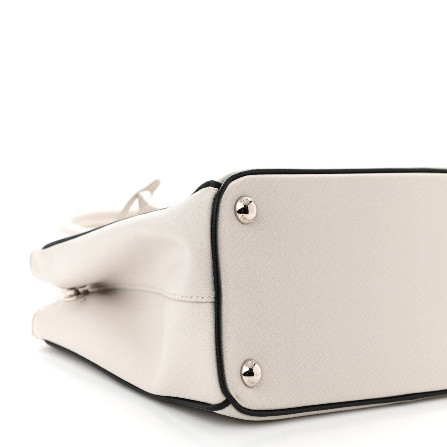 Saffiano Lux Small Galleria Double Zip Tote White