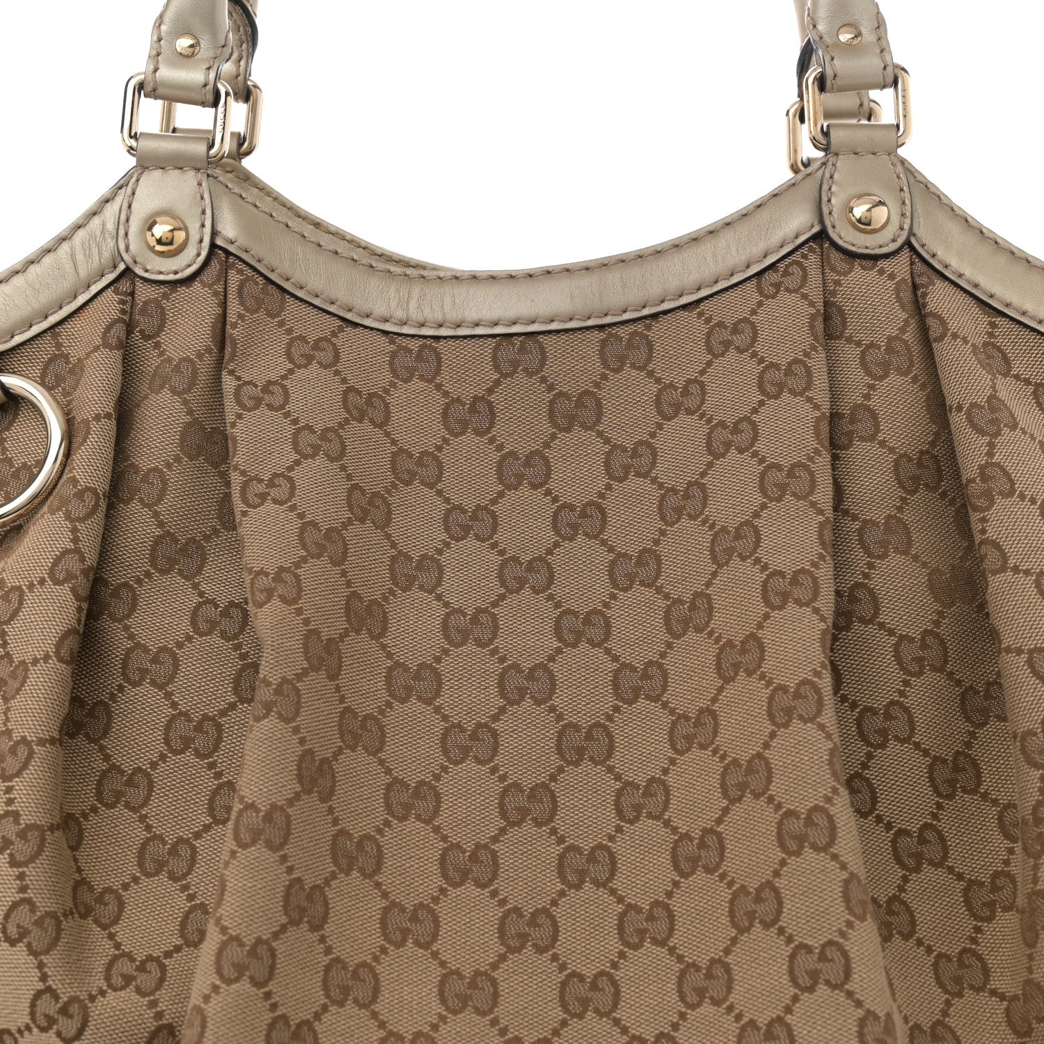 Gucci Metallic Monogram Large Sukey Tote Champagne 1710701